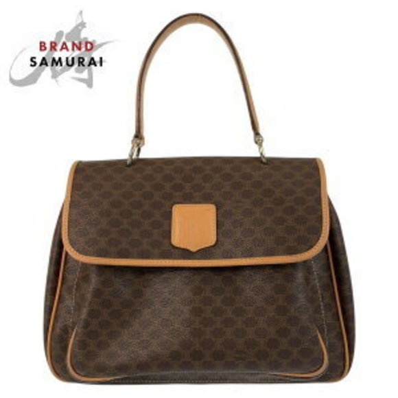 Celine Brown Handbag Leather Macadam - Picture 2 of 9